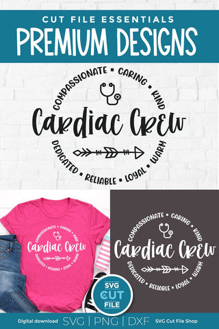 Cardiac Crew svg for a Cardiologist and team - unisex SVG SVG Cut File 