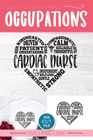 Cardiac Nurse svg for a Cardiologist nurse team subway art SVG SVG Cut File 