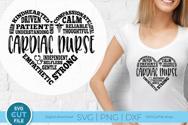 Cardiac Nurse svg for a Cardiologist nurse team subway art SVG SVG Cut File 