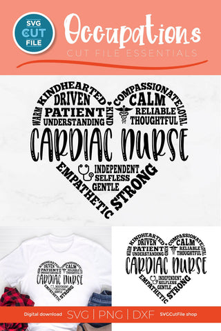 Cardiac Nurse svg for a Cardiologist nurse team subway art SVG SVG Cut File 