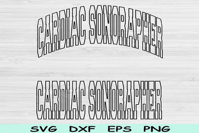Cardiac Sonographer Svg Cut File, Cardiac Sonographer Png, Rad Tech Svg Files For Cricut, Nurse Svg Wave Text Sublimation Digital Design SVG TiffsCraftyCreations 