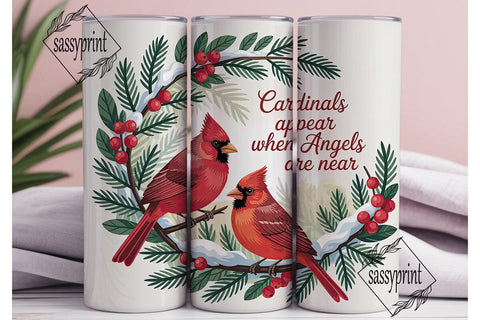 Cardinal & Angels 20oz Tumbler Wrap Sublimation sassyprint 