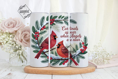 Cardinal & Angels 20oz Tumbler Wrap Sublimation sassyprint 