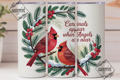 Cardinal & Angels 20oz Tumbler Wrap Sublimation sassyprint 