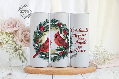 Cardinal & Angels 20oz Tumbler Wrap Sublimation sassyprint 