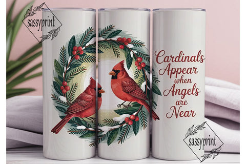 Cardinal & Angels 20oz Tumbler Wrap Sublimation sassyprint 