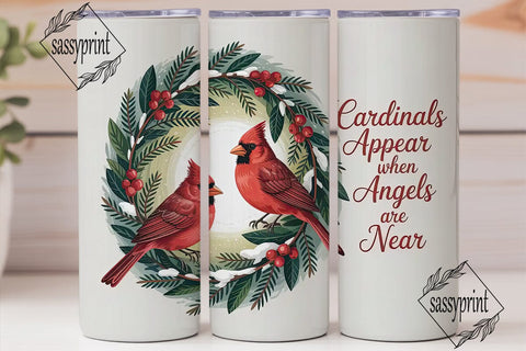 Cardinal & Angels 20oz Tumbler Wrap Sublimation sassyprint 