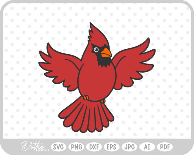 Cardinal Bird SVG DottieDigitals 