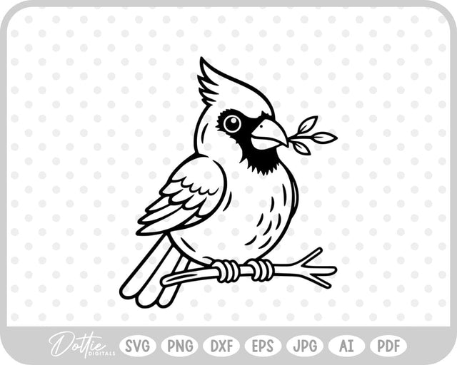 Cardinal Bird SVG DottieDigitals 