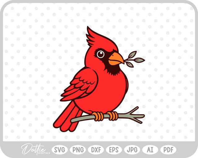 Cardinal Bird SVG DottieDigitals 