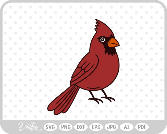 Cardinal Bird SVG DottieDigitals 