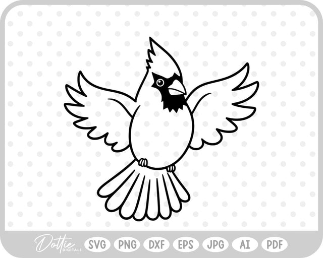 Cardinal Bird SVG DottieDigitals 