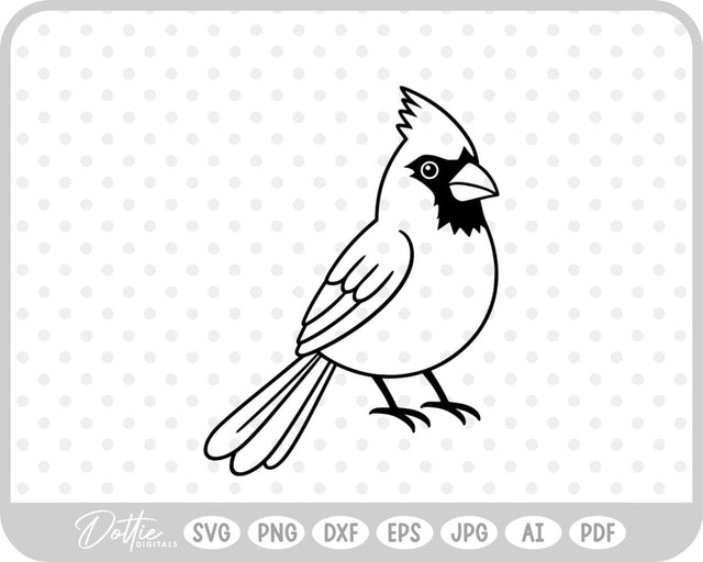 Cardinal Bird SVG DottieDigitals 