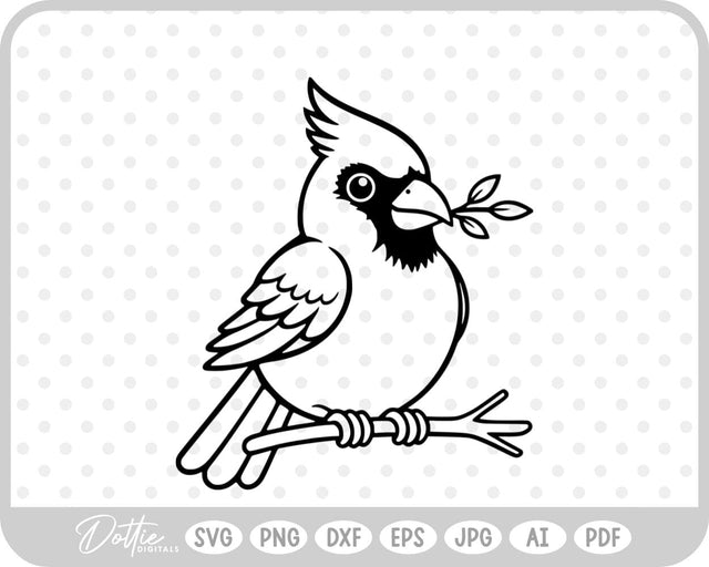 Cardinal Bird SVG DottieDigitals 