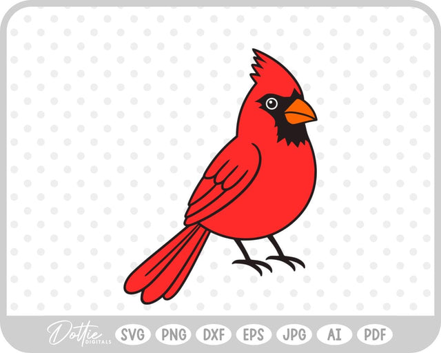Cardinal Bird SVG DottieDigitals 
