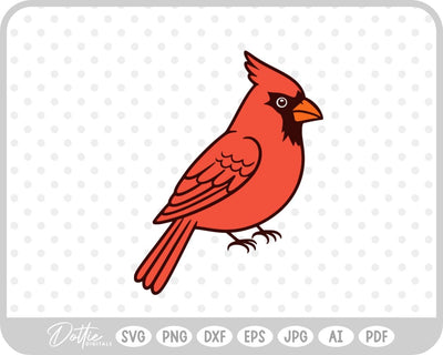 Cardinal Bird SVG DottieDigitals 