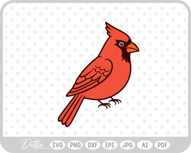 Cardinal Bird SVG DottieDigitals 