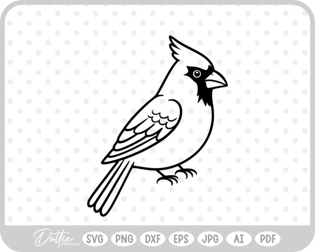 Cardinal Bird SVG DottieDigitals 