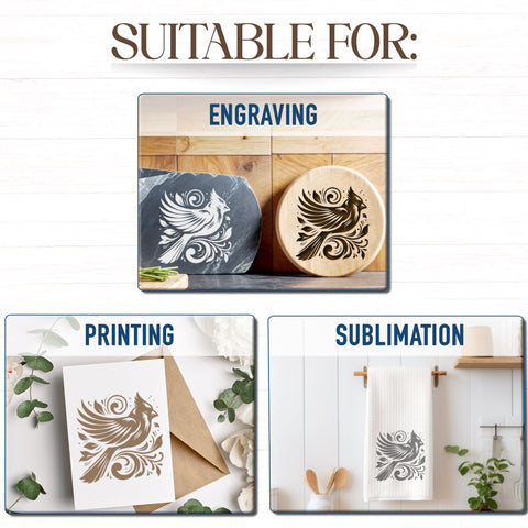 Cardinal Bird SVG DXF PNG JPG SVG CraftySVGStudio 