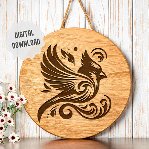 Cardinal Bird SVG DXF PNG JPG SVG CraftySVGStudio 