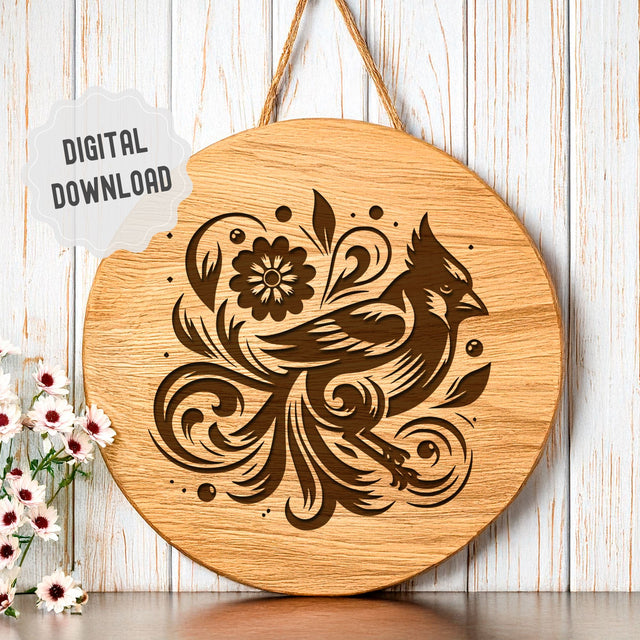 Cardinal Bird SVG DXF PNG JPG SVG CraftySVGStudio 