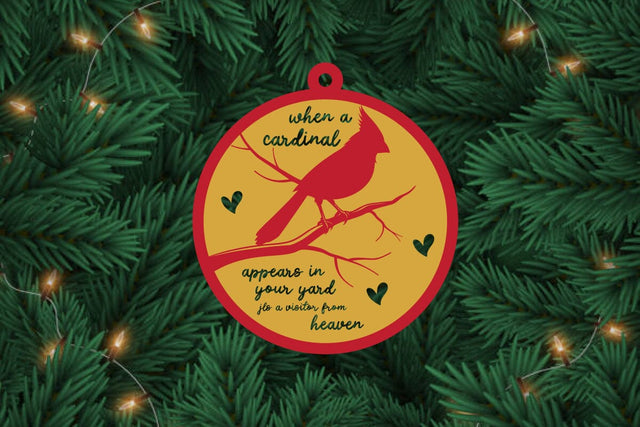 Cardinal Christmas Ornaments Lasercut file svg, metal wall art laser cutting file 3d SVG sk.swapon Roy 