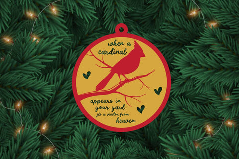 Cardinal Christmas Ornaments Lasercut file svg, metal wall art laser cutting file 3d SVG sk.swapon Roy 