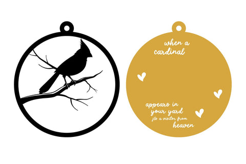 Cardinal Christmas Ornaments Lasercut file svg, metal wall art laser cutting file 3d SVG sk.swapon Roy 