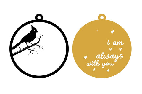 Cardinal Christmas Ornaments Lasercut file svg,metal wall art laser cutting file SVG sk.swapon Roy 