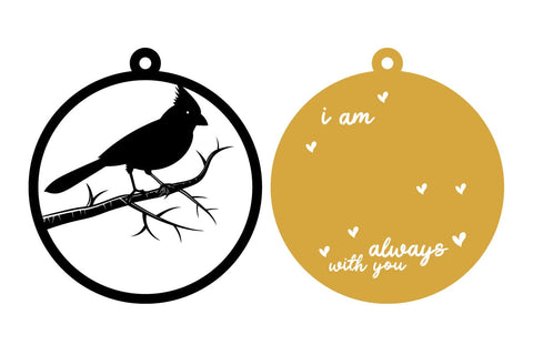 Cardinal Christmas Ornaments Lasercut file svg,metal wall art laser cutting SVG sk.swapon Roy 