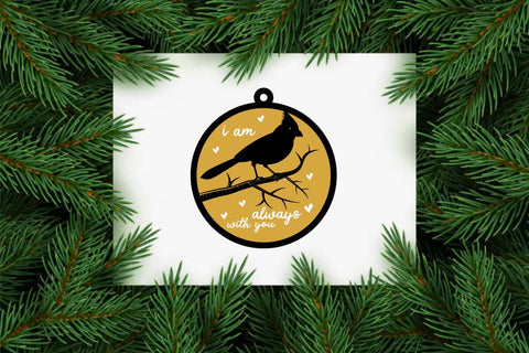 Cardinal Christmas Ornaments Lasercut file svg,metal wall art laser cutting SVG sk.swapon Roy 