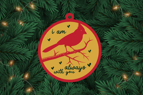 Cardinal Christmas Ornaments Lasercut file svg,metal wall art laser cutting SVG sk.swapon Roy 