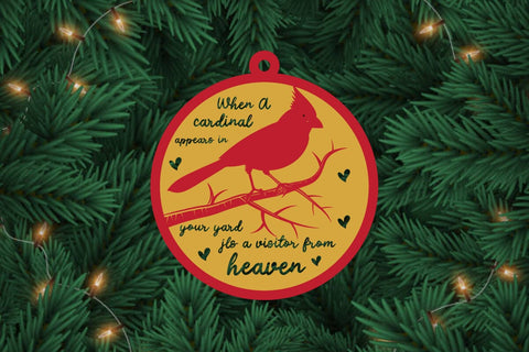 Cardinal Christmas Ornaments Lasercut file svg,metal wall art laser cutting svg,3d SVG sk.swapon Roy 