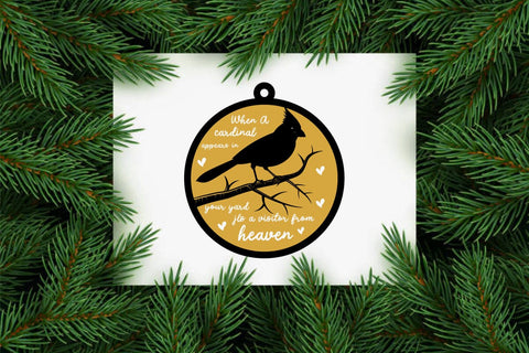 Cardinal Christmas Ornaments Lasercut file svg,metal wall art laser cutting svg,3d SVG sk.swapon Roy 