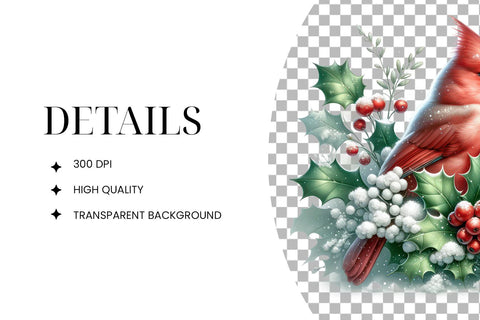 Cardinal Christmas PNG Sublimation BijouBay 