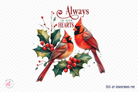 Cardinal Christmas PNG Sublimation Sublimation CraftLabSVG 