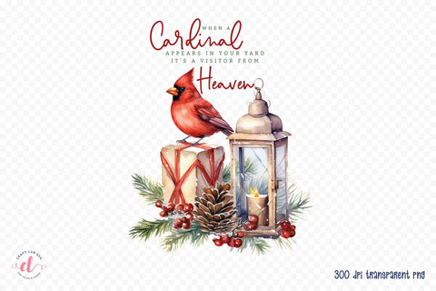 Cardinal Christmas Sublimation Design Sublimation CraftLabSVG 