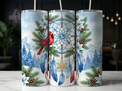 Cardinal Dreamcatcher 20oz Tumbler, Cardinal Tumbler, Dreamcatcher PNG, Cardinal PNG, Dreamcatcher Wrap, Dreamcatcher Tumbler, Winter Cardinal, 20oz Tumbler Wrap Sublimation SvggirlplusArt 