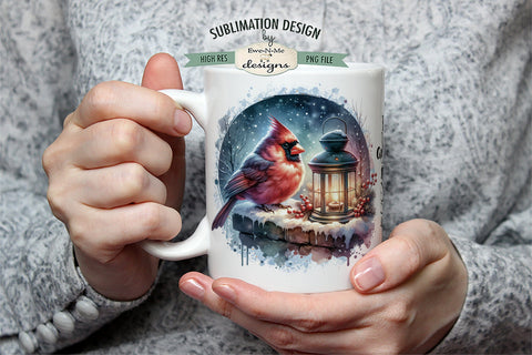Cardinal Lantern Be Still | 11 & 15 oz Mug Sublimation Design Sublimation Ewe-N-Me Designs 