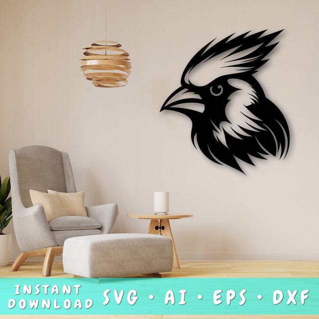 Cardinal Laser SVG Cut File, Cardinal Glowforge File, Cardinal DXF, Cardinal Wall Art SVG SVG HappyDesignStudio 