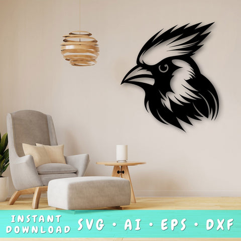 Cardinal Laser SVG Cut File, Cardinal Glowforge File, Cardinal DXF, Cardinal Wall Art SVG SVG HappyDesignStudio 
