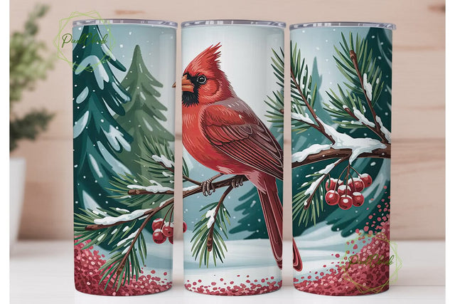 Cardinal Memorial 20oz Tumbler Wrap Sublimation PixelChick 