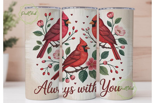 Cardinal Memorial 20oz Tumbler Wrap Sublimation PixelChick 