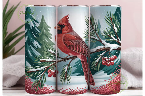 Cardinal Memorial 20oz Tumbler Wrap Sublimation PixelChick 