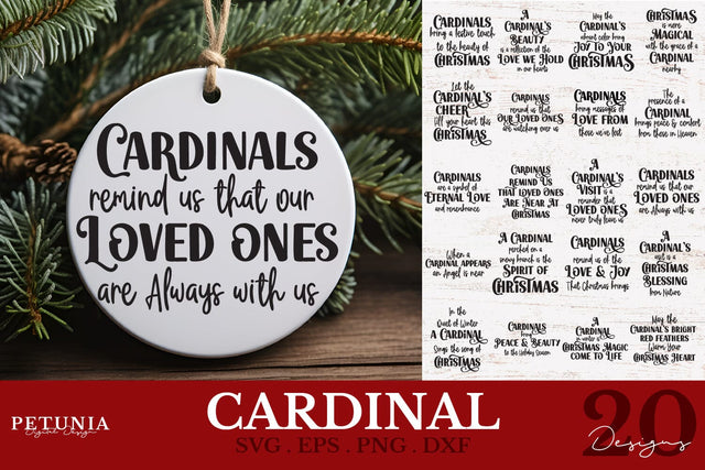 Cardinal Memorial Quotes SVG | Cardinal Memorial SVG SVG Petunia Digital Design 