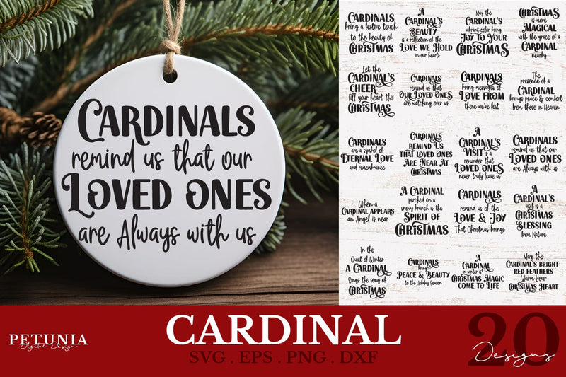 Cardinal Memorial Quotes SVG | Cardinal Memorial SVG SVG Petunia Digital Design 