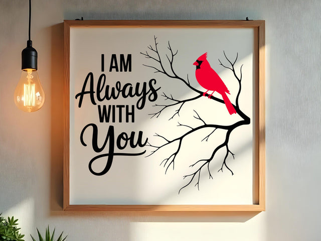 Cardinal Memorial SVG Always With You Quote SVG DesignDestine 