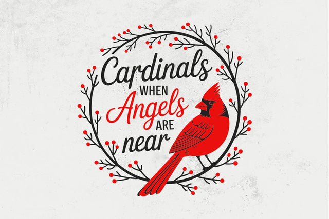 Cardinal SVG, memorial, cardinals appear when angels are near Svg SVG DesignDestine 