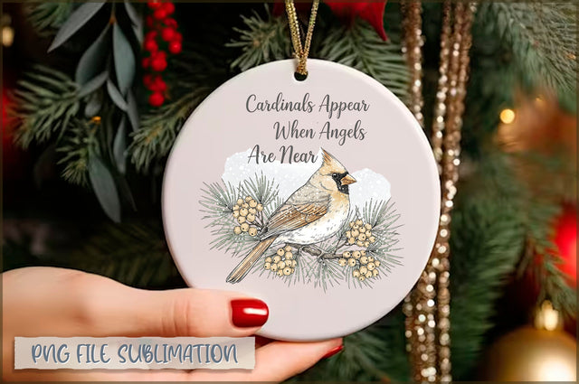 Cardinal Vintage Christmas PNG Sublimation Shetara Begum 