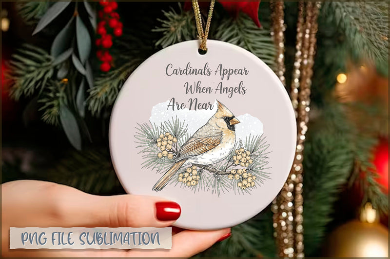 Cardinal Vintage Christmas PNG Sublimation Shetara Begum 